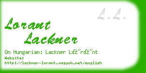 lorant lackner business card